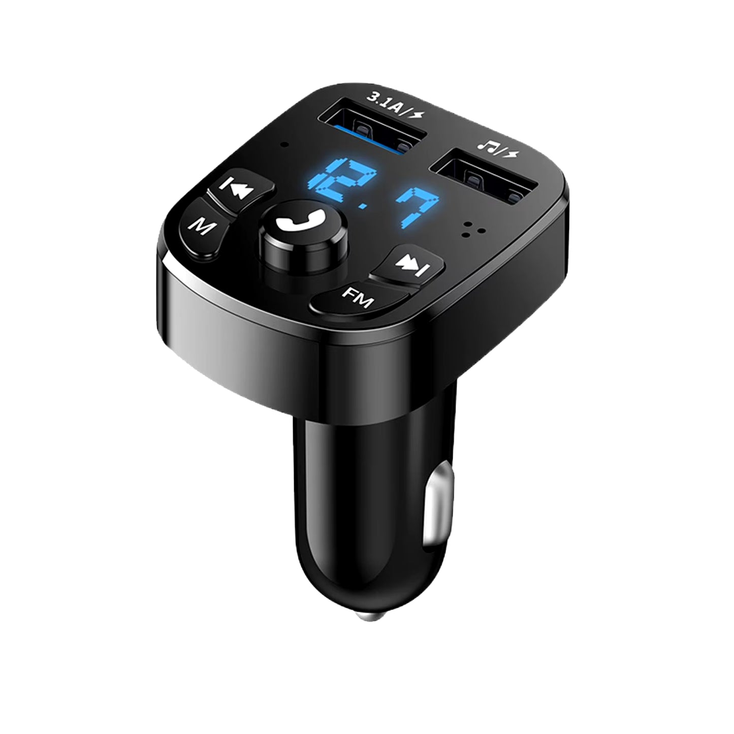 Car Bluetooth 5.0 Music Player FM Transmitter Dual USB Port Car Charger MP3 Receiver 3.1A Fast Charger Audio Recciever